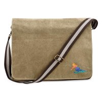 Umhängetasche Ski fahren bunte Silhouette 14 Liter