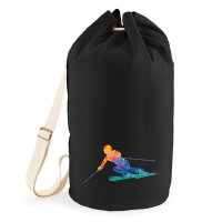 Seesack Ski fahren bunte Silhouette 20 Liter Black