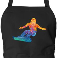 Sch&uuml;rze Snowboarden bunte Silhouette