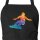 Schürze Snowboarden bunte Silhouette