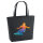Filz Shopper Snowboarden bunte Silhouette 22 Liter