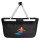 Einkaufskorb faltbar Snowboarden bunte Silhouette 20 Liter Black