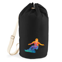 Seesack Snowboarden bunte Silhouette 20 Liter Black
