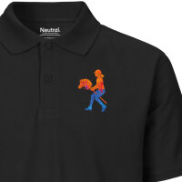 Herren Polo Shirt Hobby Horsing bunte Silhouette