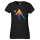 Damen T-Shirt Volleyballerin bunte Silhouette