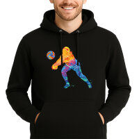 Unisex Hoodie Volleyballerin bunte Silhouette