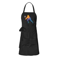 Sch&uuml;rze Volleyballerin bunte Silhouette