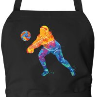 Sch&uuml;rze Volleyballerin bunte Silhouette