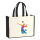 Jutetasche Volleyballer bunte Silhouette 21 Liter Black