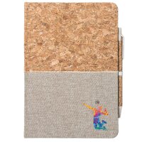 Notizbuch A5 Volleyballer bunte Silhouette 80 Blatt inkl....