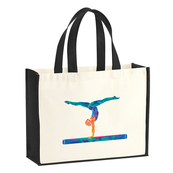 Jutetasche Gymnastik Schwebebalken 21 Liter Black