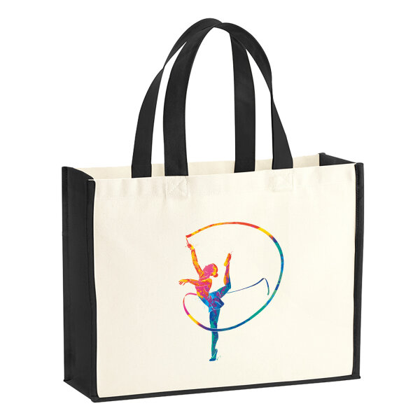Jutetasche Rhythmische Sportgymnastik Turnen 21 Liter Black