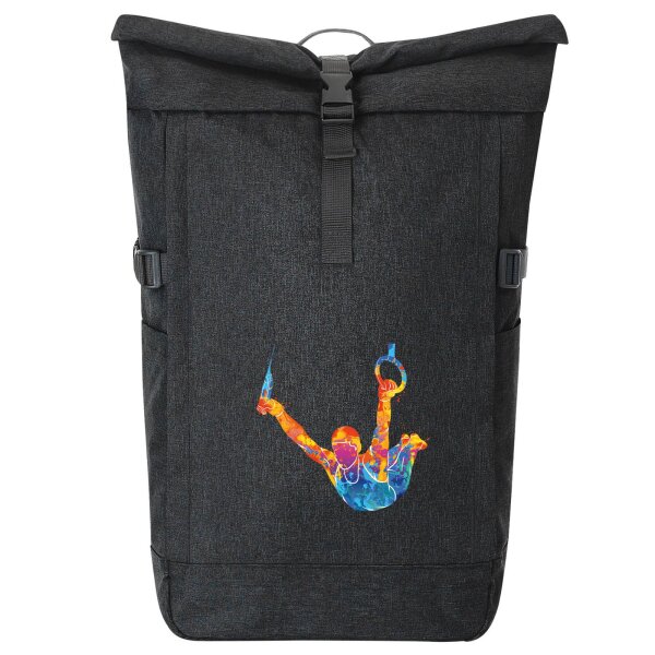 Kurierrucksack Gymnastik Ringe 30-44 Liter Black Melange