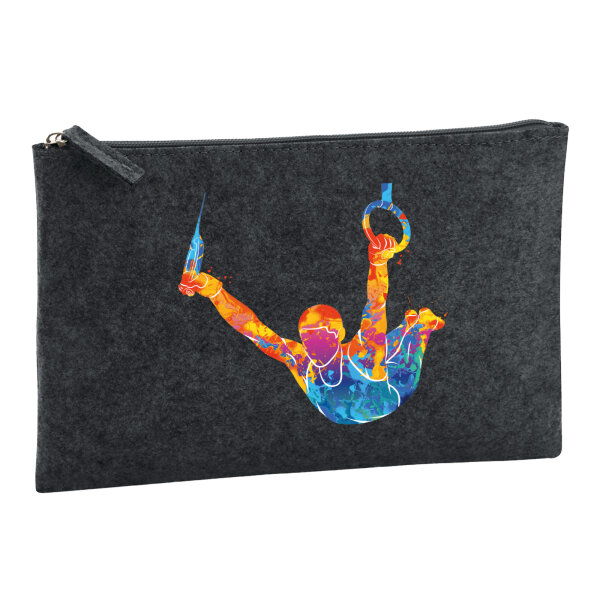 Kulturbeutel Gymnastik Ringe 1 Liter Charcoal