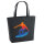 Filz Shopper Surfen bunte Silhouette 22 Liter