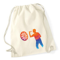 Turnbeutel Darts bunte Silhouette 12 Liter