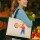 Jutetasche Darts bunte Silhouette 21 Liter Black