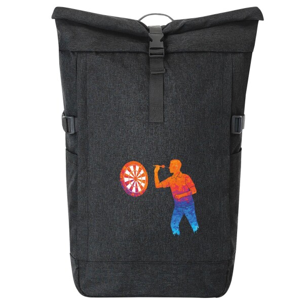 Kurierrucksack Darts bunte Silhouette 30-44 Liter Black Melange