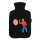 Wärmflasche Darts bunte Silhouette