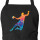 Schürze Handball bunte Silhouette mit Taschen