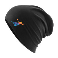 Beanie Handball bunte Silhouette