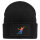 Beanie mit Patch Handball bunte Silhouette Black