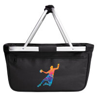 Einkaufskorb faltbar Handball bunte Silhouette 20 Liter...