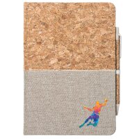 Notizbuch A5 Handball bunte Silhouette 80 Blatt inkl....