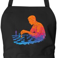 Sch&uuml;rze Schach bunte Silhouette