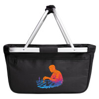 Einkaufskorb faltbar Schach bunte Silhouette 20 Liter Black