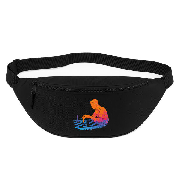 Bauchtasche Schach bunte Silhouette 2,5 Liter Black