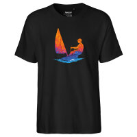 Herren T-Shirt Segeln bunte Silhouette