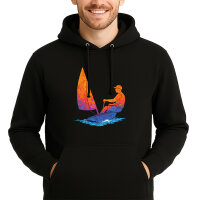 Unisex Hoodie Segeln bunte Silhouette
