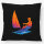 Kissen Segeln bunte Silhouette 40x40cm