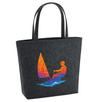 Filz Shopper Segeln bunte Silhouette 22 Liter