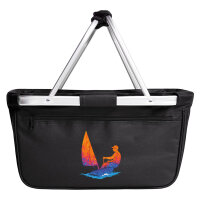Einkaufskorb faltbar Segeln bunte Silhouette 20 Liter Black