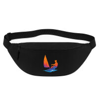 Bauchtasche Segeln bunte Silhouette 2,5 Liter Black
