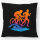 Kissen Triathlon bunte Silhouette 40x40cm