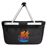 Einkaufskorb faltbar Triathlon bunte Silhouette 20 Liter...