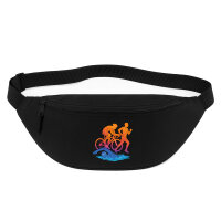 Bauchtasche Triathlon bunte Silhouette 2,5 Liter Black