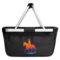 Einkaufskorb faltbar Reiten bunte Silhouette 20 Liter Black