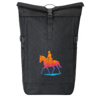 Kurierrucksack Reiten bunte Silhouette 30-44 Liter Black...