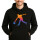 Unisex Hoodie Bowling bunte Silhouette