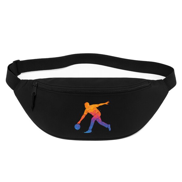 Bauchtasche Bowling bunte Silhouette 2,5 Liter Black