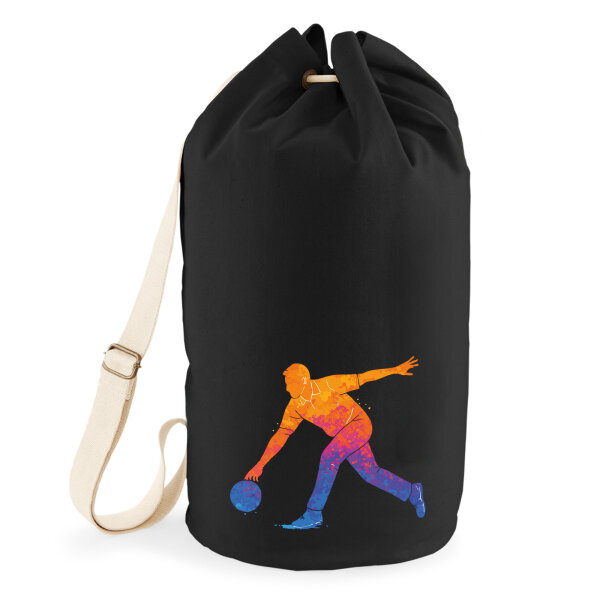Seesack Bowling bunte Silhouette 20 Liter Black