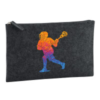 Kulturbeutel Lacrosse bunte Silhouette 1 Liter Charcoal