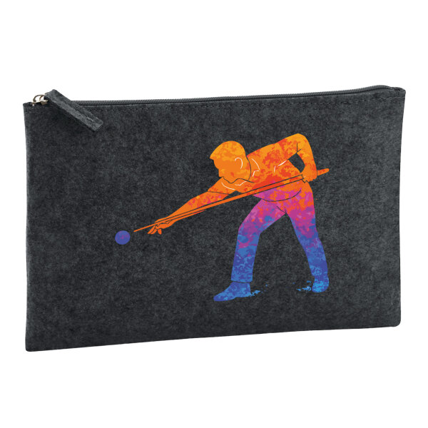 Kulturbeutel Billard Snooker 1 Liter Charcoal