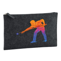 Kulturbeutel Billard Snooker 1 Liter Charcoal