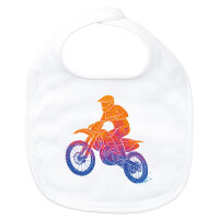 Baby Lätzchen Motocross bunte Silhouette...