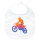 Baby Lätzchen Motocross bunte Silhouette Klettverschluss